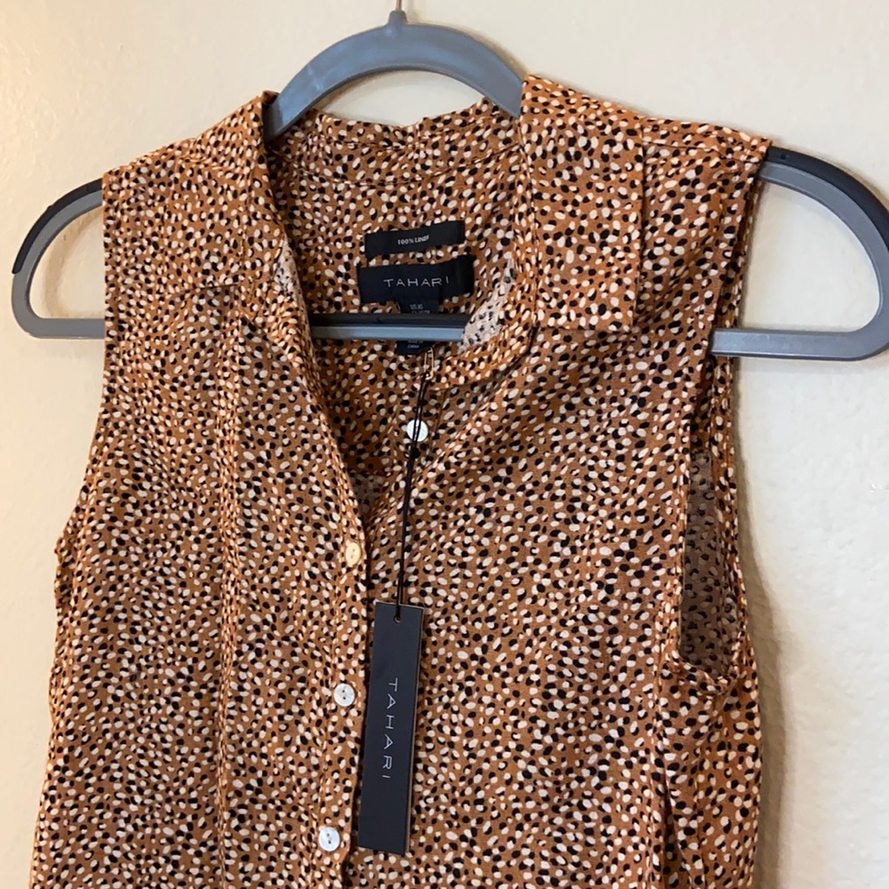 Tahari 100% linen dress